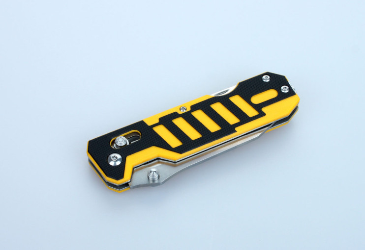 Нож Ganzo G735 черно-желтый  