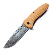 Нож Ganzo G620, клинок с травлением желтый