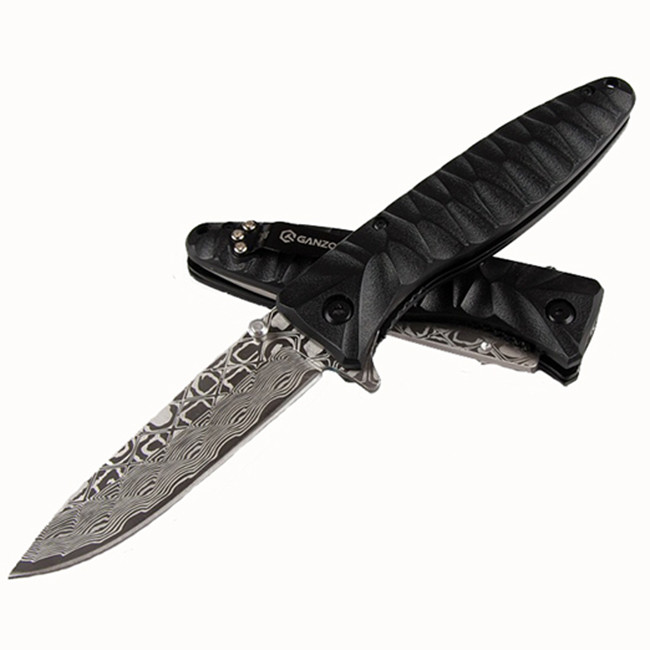 Нож Ganzo G620, клинок с травлением черный  