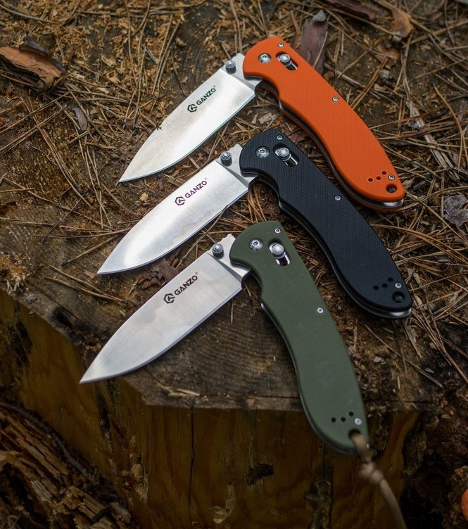 Нож складной Ganzo G740-GR зеленый  